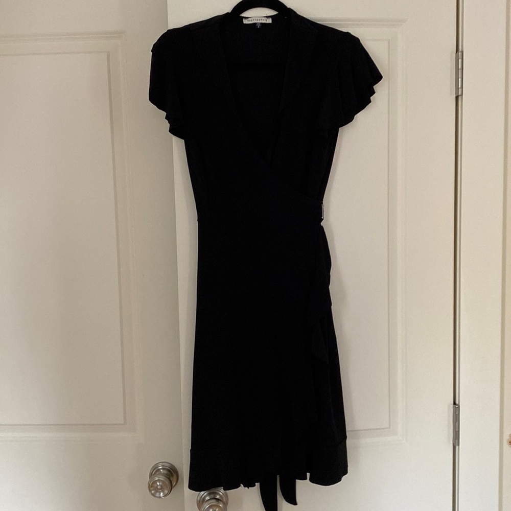 Black wrap dress